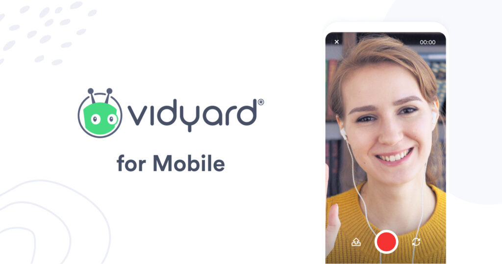 Record and share a video by email or text message within Vidyard’s new Android app.