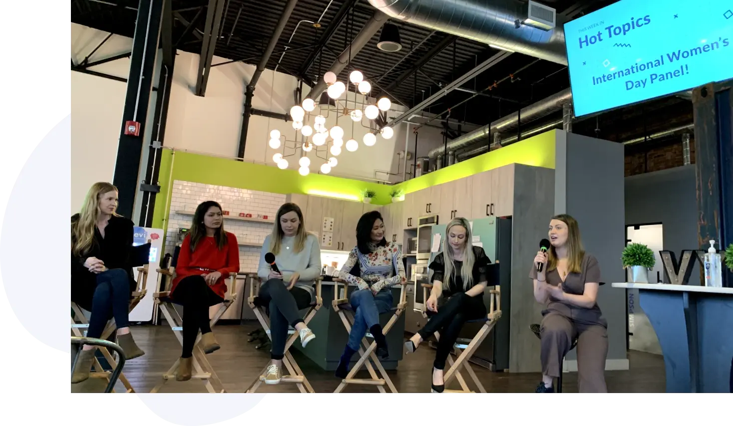 Speaker panel for Internation Women's Day at Vidyard office